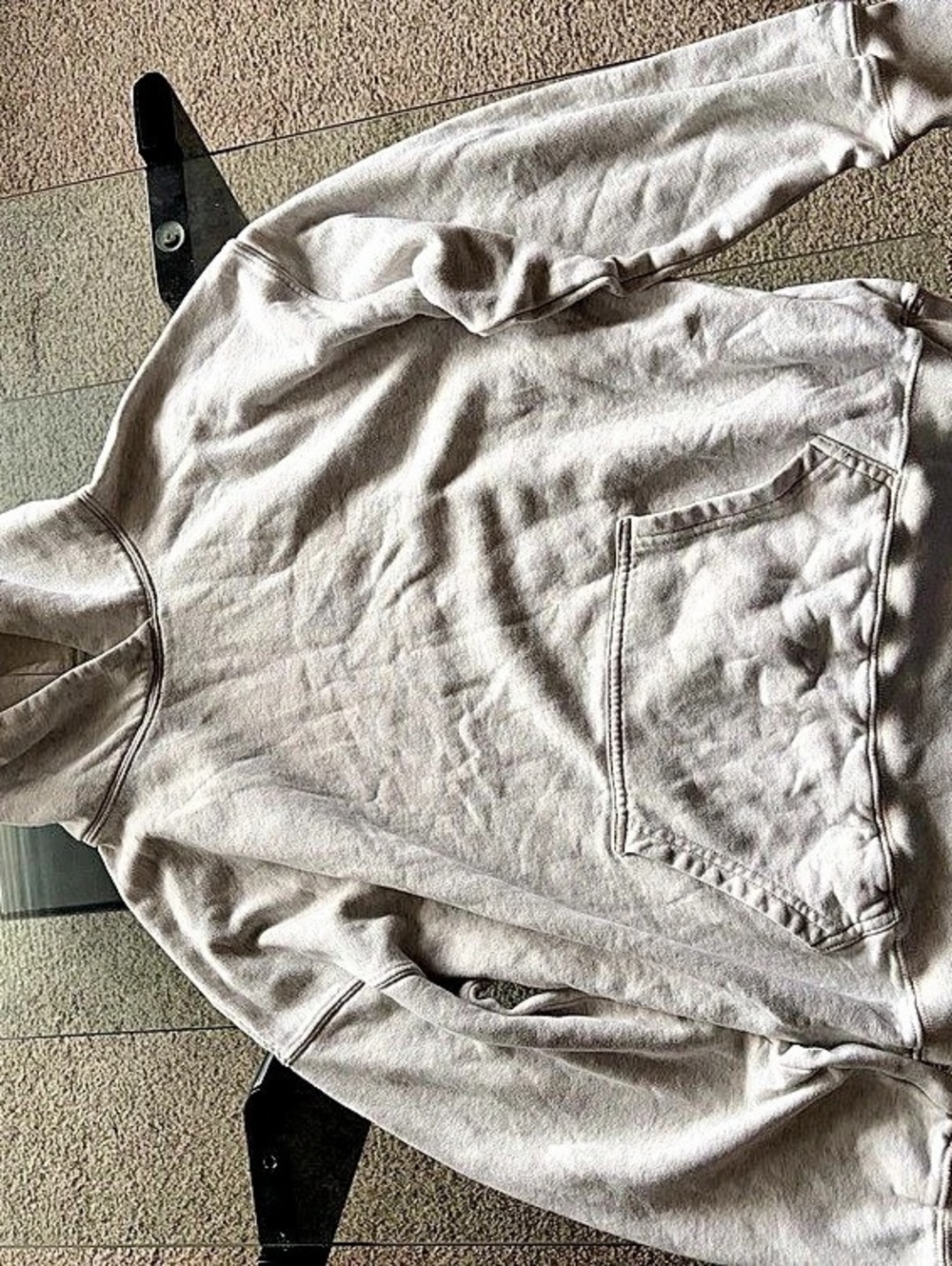 Hollister Classic Fleece Pullover Hoodie Gray Small